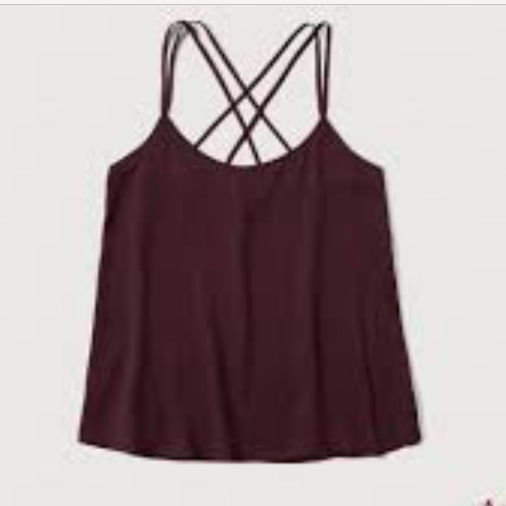 Abercrombie and Fitch strappy burgundy tank top